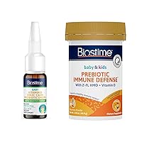 Biostime 2FL HMO Baby Prebiotic Powder + Vitamin D Drops for Infants & Babies | Newborn Gas Drops | Baby Constipation Relief