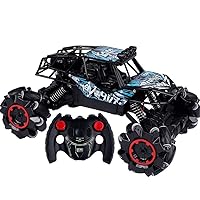 2.4Ghz Remote Control Car 1/16 Scale RC Cars Off Road Monster Truck Metal Shell Car 4WD Dual Motors All Terrain Hobby Truck with 6 12 Boy Adult Gifts Toys (A)