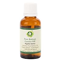 Kalonji Oil | Nigella Sativa | For Hair Growth | Pure Kalonji Oil | 100% Pure Natural | Cold Pressed Kalonji Oil | 30ml | 1.01oz By R V Essential