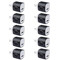 Wall Adapter 10 Pack,UorMe 1A 5V Single Port Charger Power USB Plug Charging Cube Block Box Compatible iPhone 14 13 12 SE 11, Galaxy S23 Ultra S22 S21 FE S10e S9 A13 A03s A71 A51 Note20 Google 8A 7A
