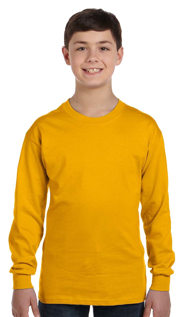 Gildan Boys Heavy Cotton Long Sleeve T-Shirt