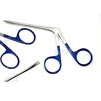 New German Hartman Alligator Micro Forceps 3.5 Inches Serrated Blue Rings Ent Instruments Cynamed