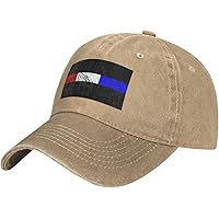 Thin Line Red-White-Blue Flag Texture Effect Baseball Cap for Men Women Hats Adjustable Vintage Cowboy Hat Dad Hats