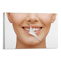 Teeth Whitening Smile Posters Orthodontics Poster Oral Health And Disease Wall Poster (1) Canvas Painting Posters And Prints Wall Art Pictures for Living Room Bedroom Decor 16x24inch(40x60cm) Frame-s