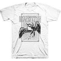 Led Zeppelin T Shirt Icarus Burst Band Logo Official Mens White