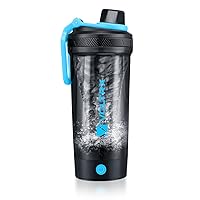VOLTRX Shaker Bottle, Gallium USB C Rechargeable Electric Protein Shake Mixer, Shaker Cups for Protein Shakes and Meal Replacement Shakes, BPA Free, Made with Tritan, 24oz
