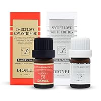 Dionel Secret Love inner perfume fragrance oil for underwear women Long-lasting feminine scent Romantic Rose 5ml(0.17fl.oz) + White Edition 5ml(0.17fl.oz)