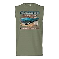 The Mother Road California Route 66 cali Republic Vintage car for Men's Muscle Tank Sleeveles t Shirt