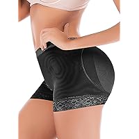 FUT Womens Butt Lifting Panties Padded Underwear with Removable Pads Butt Enhancer Lace Shapewear Boyshorts