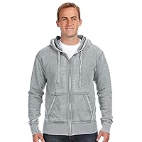 Adult Vintage Zen Full-Zip Hooded Fleece Sweatshirt, Cement, XX-Large