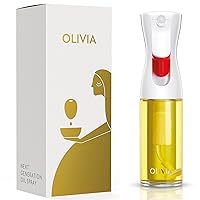 OLIVIA. The Original Advanced Oil Sprayer for Cooking, Salads, BBQs and More, Continuous Spray with Portion Control, Trusted by Chefs. Patented Technology. (Glass Bottle) (Gold Print)