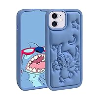 Compatible with iPhone 11 Case, Cute 3D Cartoon Soft Silicone Cool Animal Animme Character Shockproof Anti-Bump Protector Boys Kids Girls Gifts Cover Housing Skin Case for Phone 11 Blue