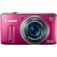 Canon PowerShot SX260 HS 12.1 MP CMOS Digital Camera with 20x Image Stabilized Zoom 25mm Wide-Angle Optical Lens and 1080p HD Video (Red)