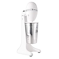 727B DrinkMaster Electric Drink Mixer, Restaurant-Quality Retro Milkshake Maker & Milk Frother, 2 Speeds, Extra-Large 28 oz. Stainless Steel Cup, White