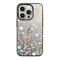 CASETiFY Compact iPhone 15 Pro Case [2X Military Grade Drop Tested / 4ft Drop Protection] - Pink Pastel Cute Floral - Clear Black