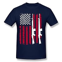 American Gun Flag Shirt T Shirts for Men