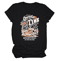 Trendy Graphic T Shirts for Women Country Music Concert Shirt Find Someone Who Grows Flowers Retro Cotton Tees Tops