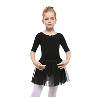 Stelle Puff Sleeve Ballet Leotards for Girls with Sparkly Tutu Skirted Toddler Dance Dress Outfit (Little Kid/Big Kid)