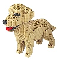 Bits and Pieces - Golden Retriever 3-D Block Puzzle - Dog Breed Building Blocks - 950 Piece Construction Model Set