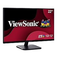 ViewSonic VA2256-MHD 22 Inch IPS 1080p Monitor with Ultra-Thin Bezels, HDMI, DisplayPort and VGA Inputs for Home and Office