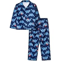 Carter's Just One You Boys Pajama Set Shark Wearing Santa Hat 2T
