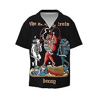 The Acacia Strain Boy's Fashion Hawaiian T Shirt Funny Button Down Shirts Short Sleeve Tops