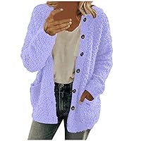 Women's Cardigan Sweater Autumn Front Button Long Sleeve Pocket Casual Shirt Jacket New Patch Cardigan, S-XL