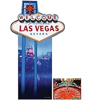 Vegas Sign - Poker Night Lifesize Cardboard Cutout/Standee/Standup - Includes 8x10 (20x25cm) Star Photo