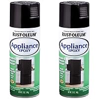 Rust-Oleum 7886830 Specialty Appliance Epoxy Spray Paint, 12 oz, Black (Pack of 2)
