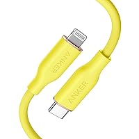 Anker USB-C to Lightning Cable, 641 Cable (Daffodil Yellow, 3ft), MFi Certified, Powerline III Flow Silicone Fast Charging Cable for iPhone 13 13 Pro 12 11 X XS XR 8 Plus (Charger Not Included)