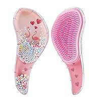 Detangling Hair Brush For Kids Adults Curly Straight Thick Hair Soft Bristles Gently Separate Knot Tangles Pain-Free Hair Brush Straightener For Women Thick Hair Baby Hair Brush For Hair And