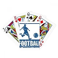 Blue Football Player Kick Football Poker Playing Magic Card Fun Board Game