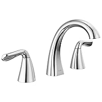 Arvo Widespread Bathroom Faucet Chrome, Bathroom Faucet 3 Hole, Bathroom Sink Faucet, Drain Assembly Included, Chrome 35840LF