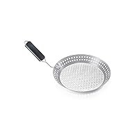 Outset Grill Skillet With Removable Handle, Stainless Steel