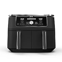 DZ401 Foodi 10 Quart 6-in-1 DualZone XL 2-Basket Air Fryer with 2 Independent Frying Baskets, Match Cook & Smart Finish to Roast, Broil, Dehydrate for Quick, Easy Family-Sized Meals, Grey