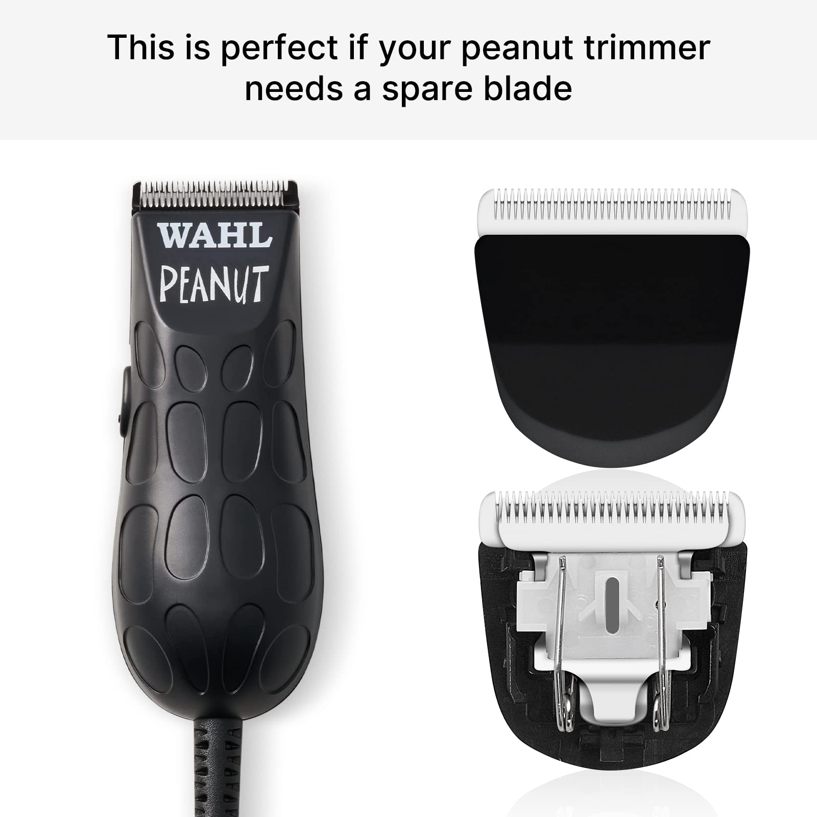2 Pack Peanut Clipper Replacement Blade, Snap-On Replacement Blade for Wahl Peanut Hair Clipper #2068-300, Black