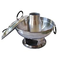 Tom Yum or Soup Heated Serving Pot Soup Bowl Polished Aluminum