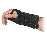 Lace-Up Right Hand Wrist Support, Black, X-Large