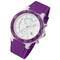 Pop Series Chronograph Watch Purple Colorful Silicone Band