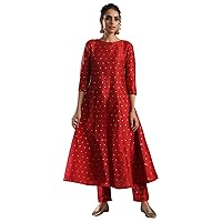 Indian Kurti for Womens With Pant | Art Silk Woven Kurta Kurtis Dress For Women Tops Tunic