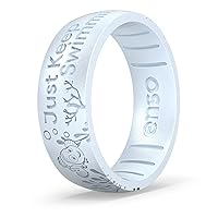 Disney Pixar Collection - Classic Etched Silicone Rings - Comfortable and Flexible Design - 6.6mm Wide and 1.75mm Thick
