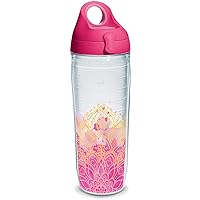 Tervis Yoga Lotus Flower Made in USA Double Walled Insulated Tumbler Travel Cup Keeps Drinks Cold & Hot, 24oz Water Bottle, Classic