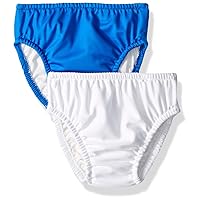Baby 2 Pack Swim Diaper Cover, Royal Blue/White, 24 Months