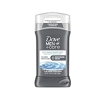 Dove Deodorant 3 Ounce Mens Clean Comfort 1/4 Moisturizer (88ml) (6 Pack)