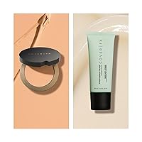 COVERFX Total Cover Cream Full Coverage Cream Foundation, L1 + Stress Remedy Cooling Makeup Primer