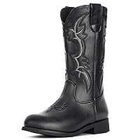 IUV Cowgirl Boots Cowboy Boots For Girls Boys Kids Toddler Fashion Western Boots Mid Calf Riding Shoes
