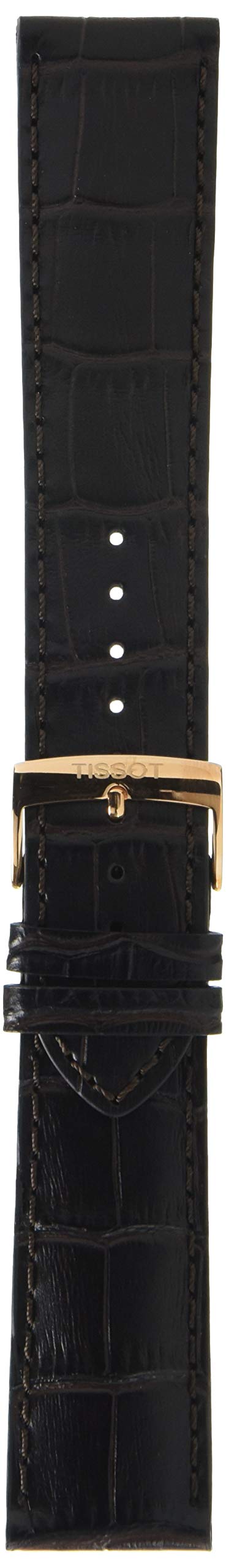Tissot unisex-adult Leather Calfskin Watch Strap Brown T600041656