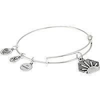 Alex and Ani Path of Symbols Expandable Bangle for Women, Sun Charm, Rafaelian Silver Finish, 2 to 3.5 in, One Size (A21EBSUNRS)