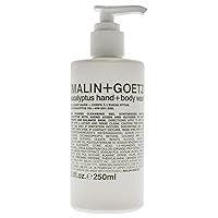 MALIN+GOETZ Eucalyptus Hand + Body Wash – natural hydrating soap,cleansing and purifying for all skin types, prevents stripping or irritation on sensitive skin. Cruelty-free. 8.5 fl oz