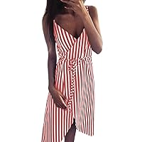 Women Stripe Printed Sleeveless Off Shoulder Evening Party Prom Elegant Vest Dress